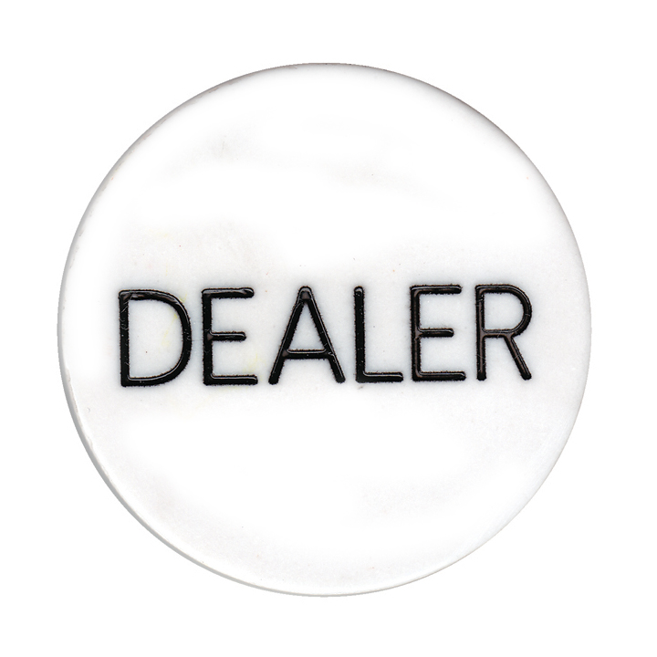 White Dealer Button